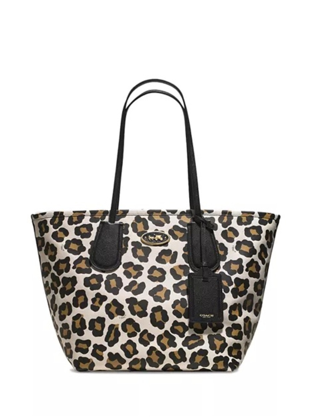 Coach Leopard-Print Taxi Tote - See Description for Details